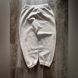 Lululemon Cream Joggers Relaxed Fit Elastic Cuffs